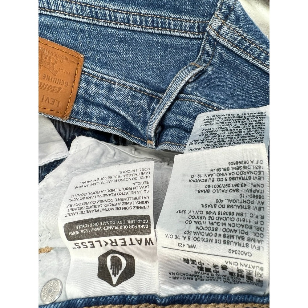 Levis Premium Jeans Womens 26 721 High Rise Skinny Light Wash Stretch Distressed - Picture 12 of 15